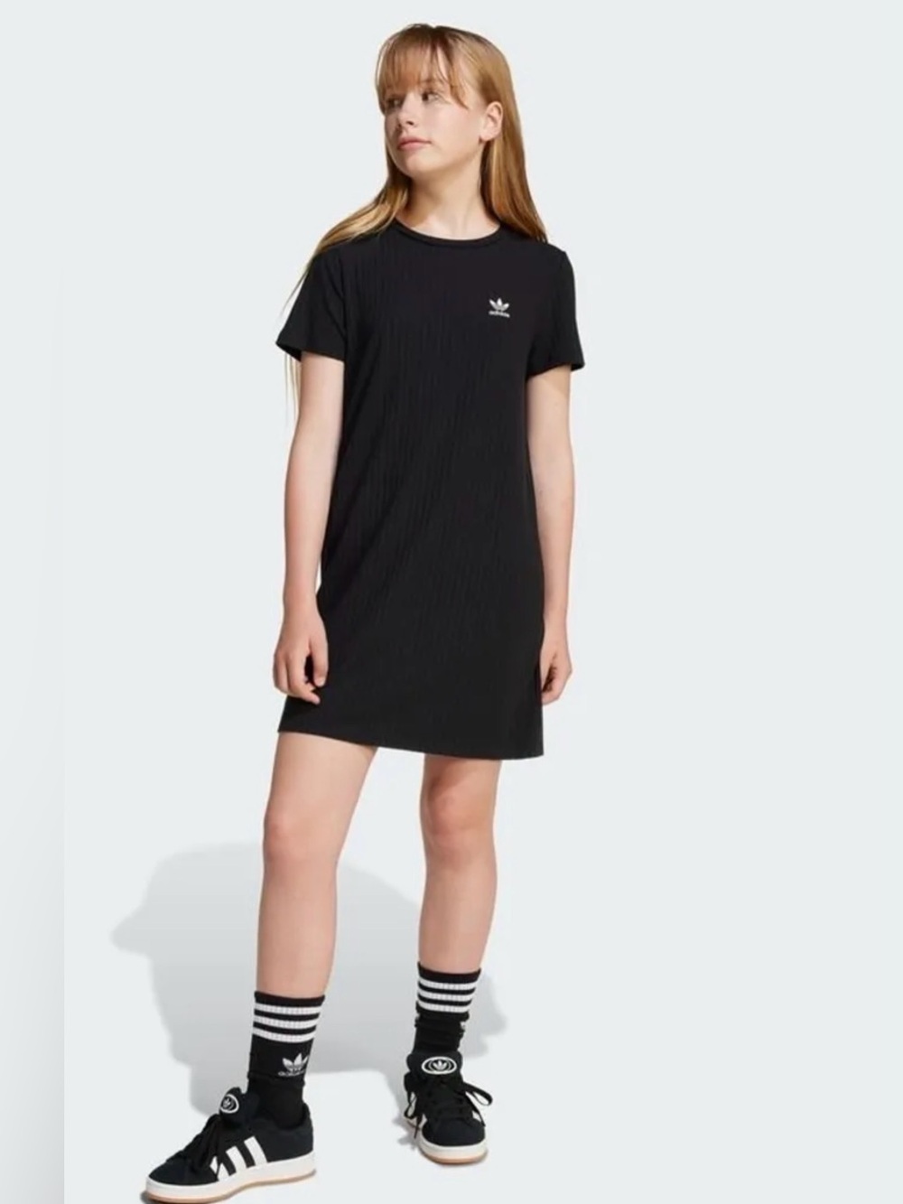 Adidas Ribbed Dress Black